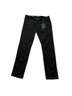 Blue Ice Men's Black Stretch Chino Pants Size 32 NWT Premium Slim Fit Slacks